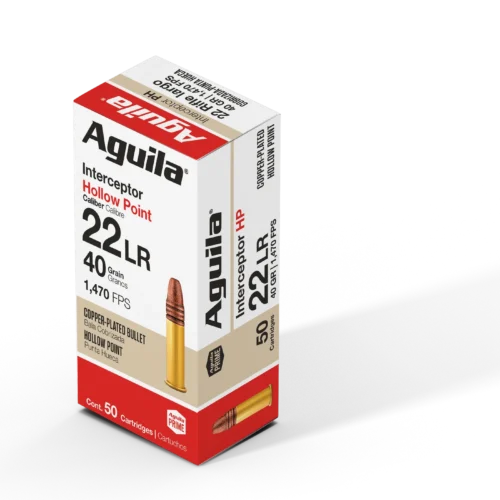 redwoodarsenal (13) Aguila Interceptor 22LR Ammo 40 Grain Plated Hollow Point