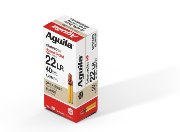 redwoodarsenal (13) Aguila Interceptor 22LR Ammo 40 Grain Plated Hollow Point
