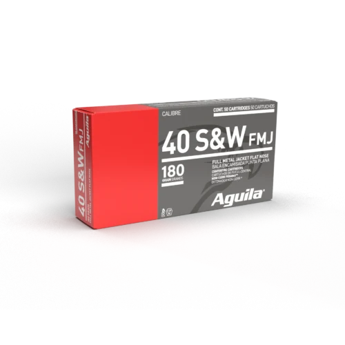 redwoodarsenal (64) Aguila 40 S&W Ammo 180 Grain Full Metal Jacket Flat Nose Brass Case