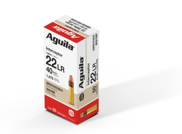 redwoodarsenal (8) Aguila Interceptor 22LR Ammo 40 Grain Plated Round Nose