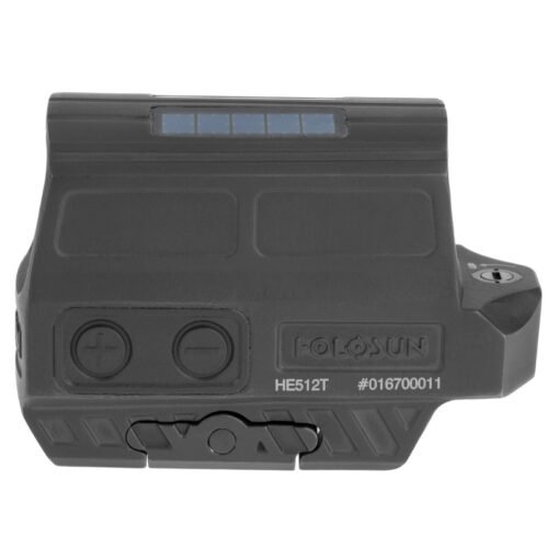 redwoodarsenal (143) Holosun HE512T-RD Elite Reflex Red Dot Sight 1x Selectable Red Reticle Picatinny Quick Detach Mount Solar/Battery Powered Titanium Matte Black