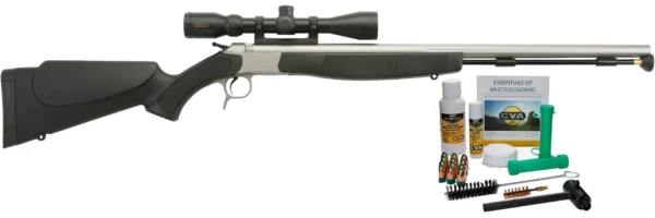 redwoodarsenal (145) CVA Optima V2 50 Caliber Muzzleloading Rifle 26" Stainless Steel Barrel Black Stock with KonusPro 3-9x 40mm & Accessory Kit