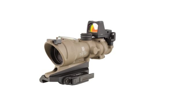 redwoodarsenal (22) Trijicon ACOG Rifle Scope 4x 32mm Dual-Illuminated 5.56 Reticle with 3.25 MOA RMR Type 2 Red Dot Sight, Iron Sight and Trijicon Quick Release Mount