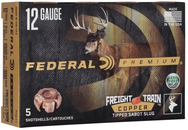 redwoodarsenal (1) Federal Premium Freight Train 12 Gauge Copper Tipped Sabot Slug Ammo Lead Free