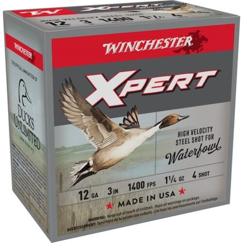Winchester Xpert High Velocity Waterfowl 12 Gauge Ammo 3" #4 Steel Shot 1-1/4 oz